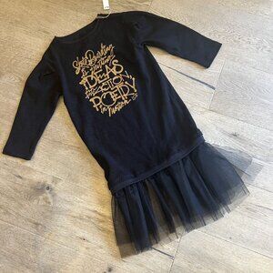 Black Tule Poetry Sweater Dress